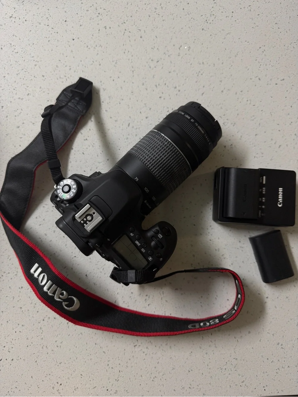 Canon EOS 80D DSLR Camera with zoom lense EF 75-300mm